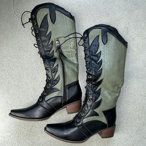 Western snakeskin boots
